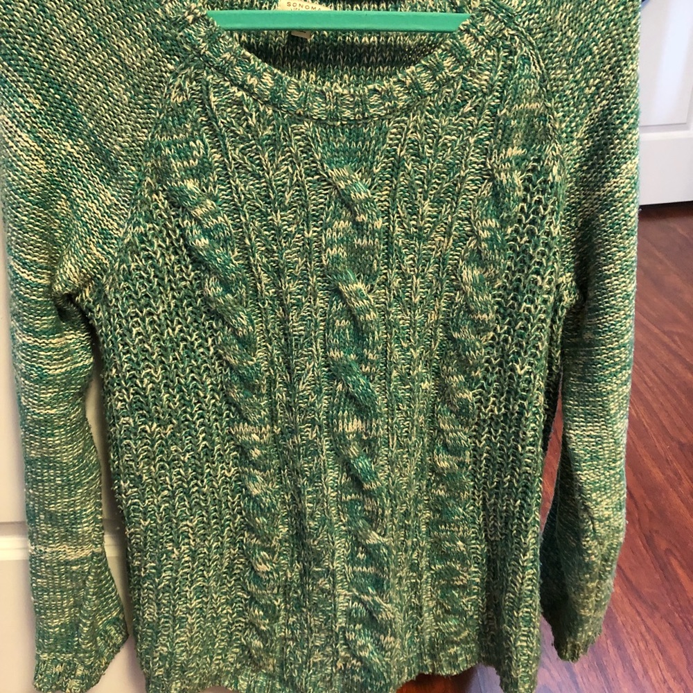 Green knit sweater